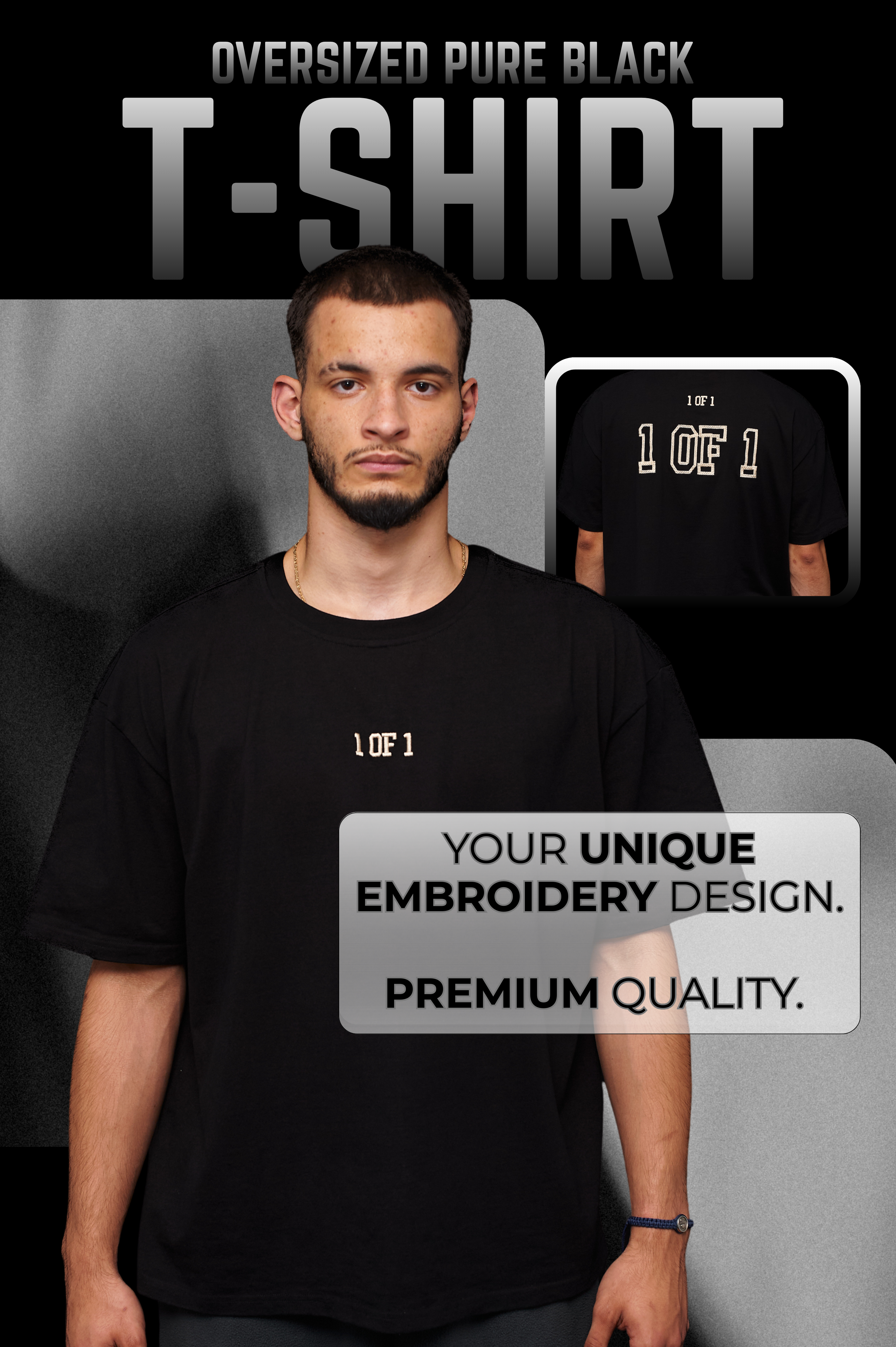 Oversized Pure Black T-Shirt