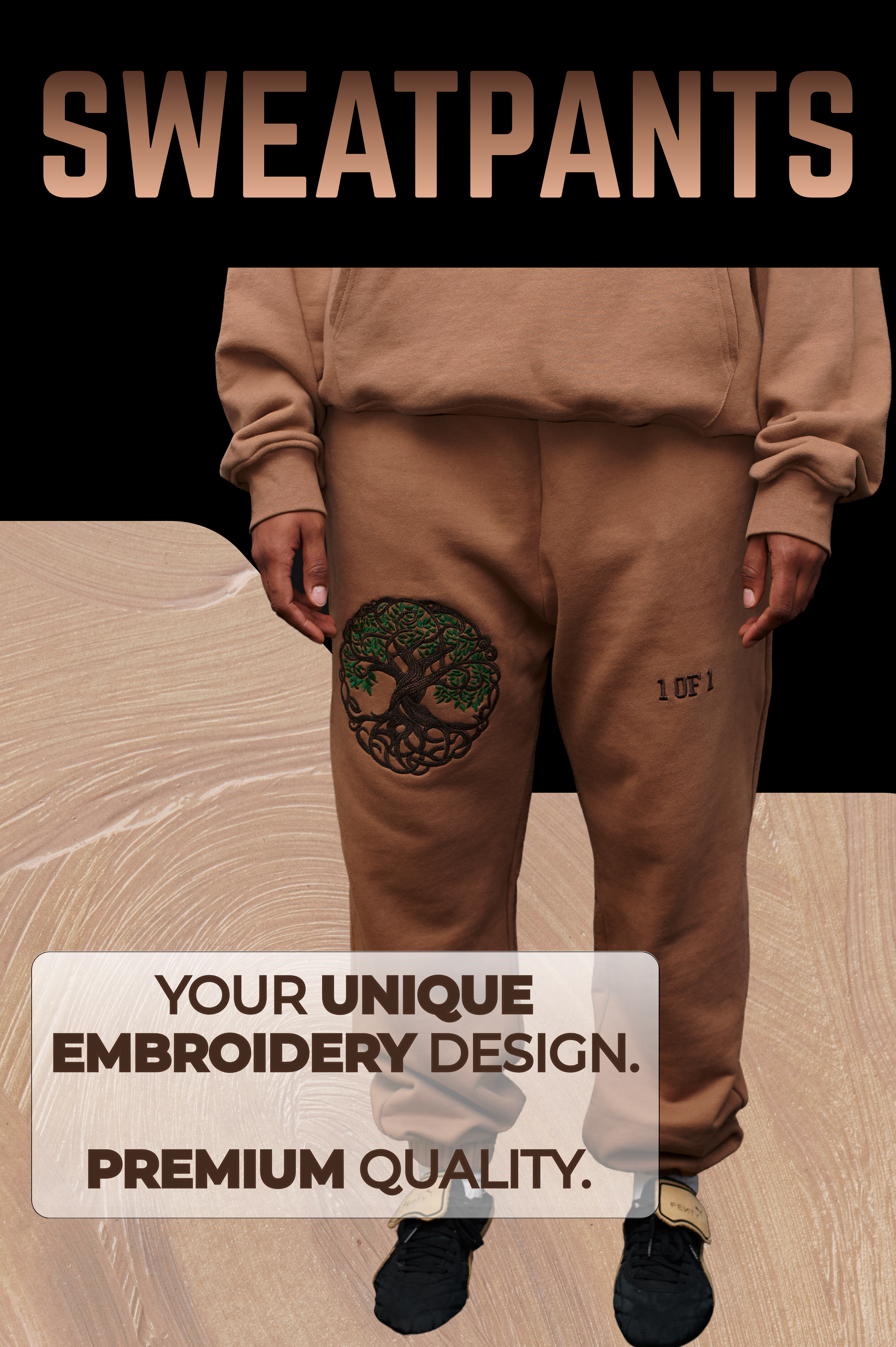 Oversized Latte Brown Sweatpants