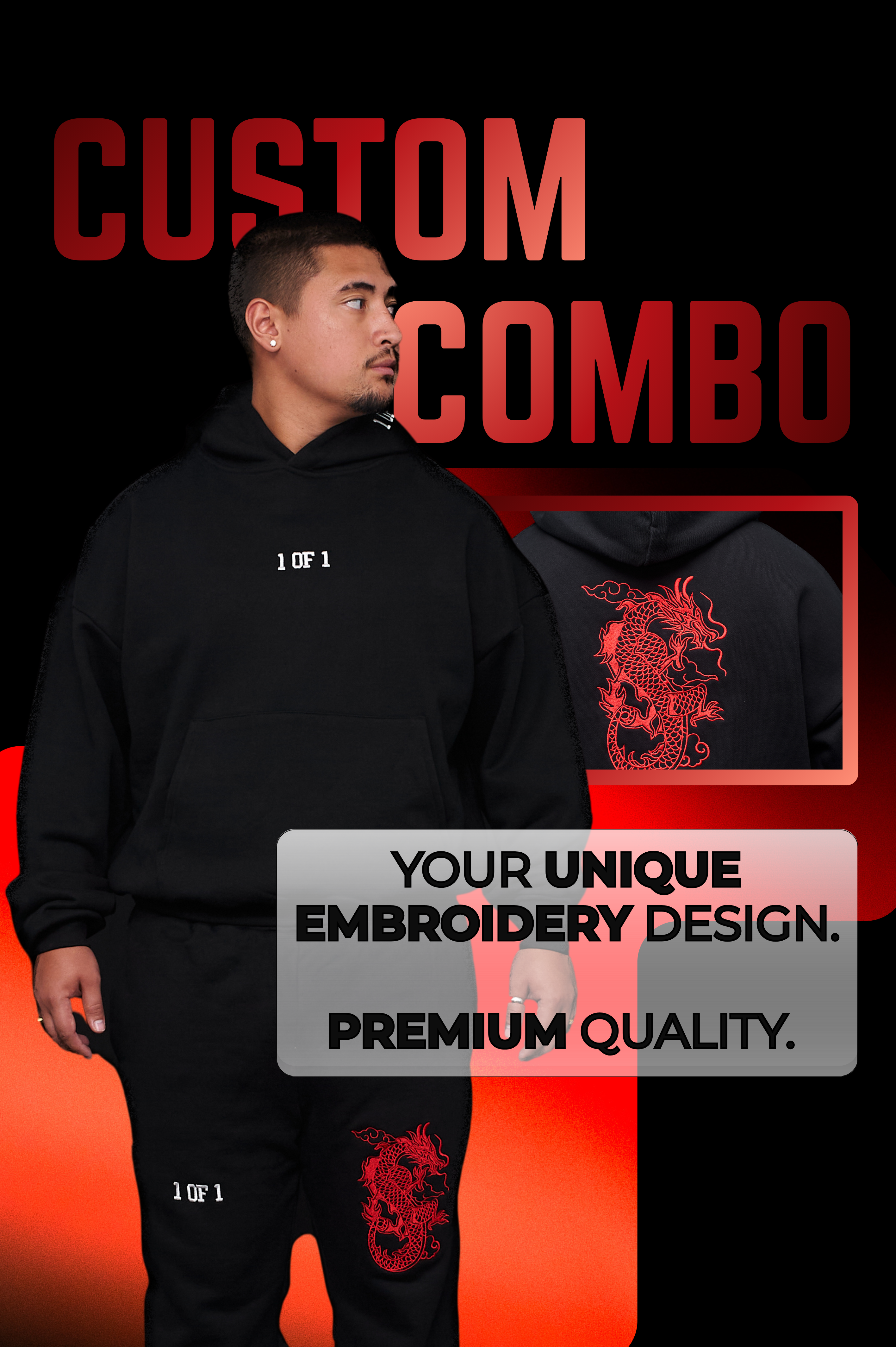 Oversized Eclipse Black Tracksuit Bundle