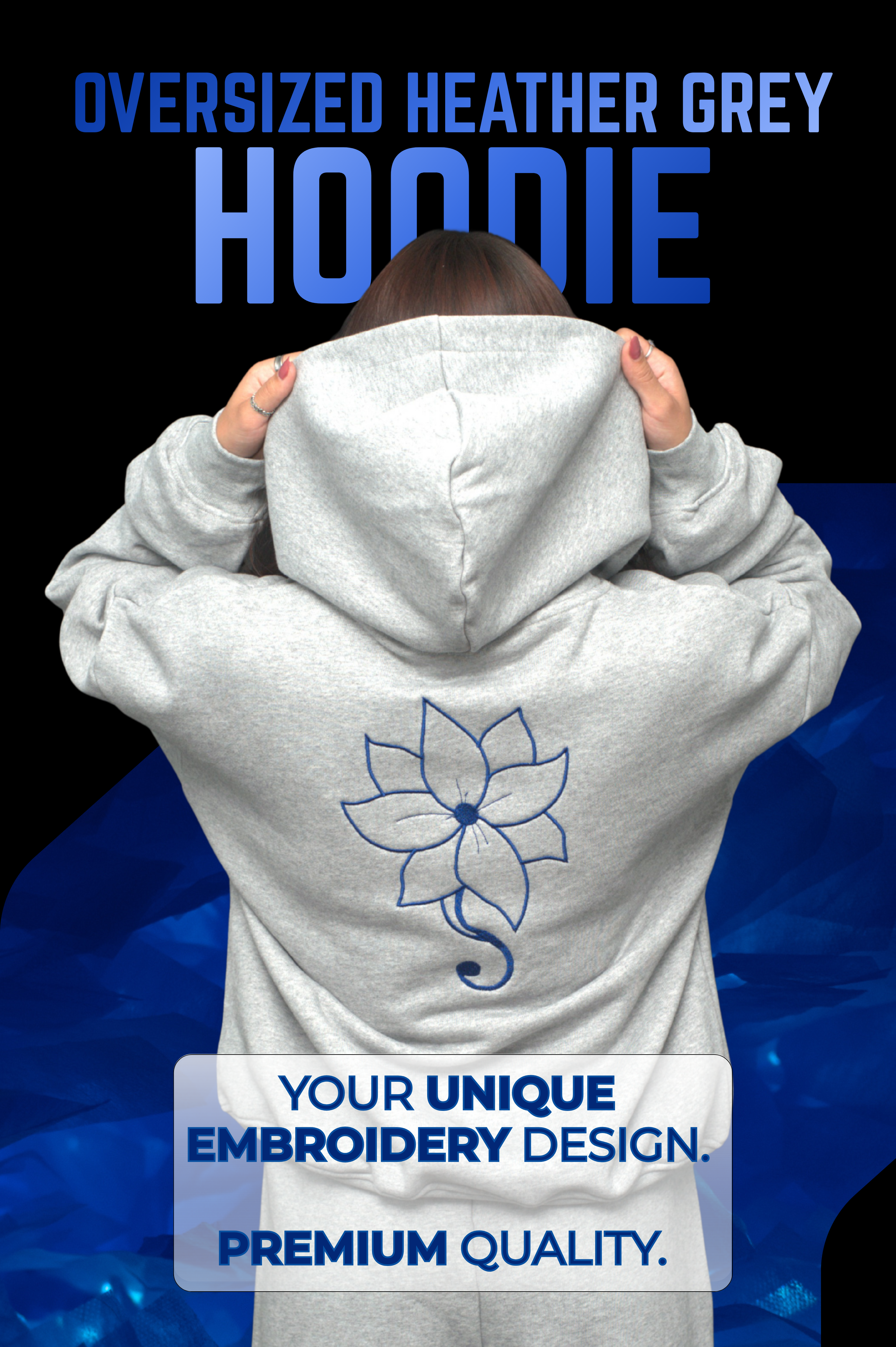 Oversized Heather Grey Hoodie