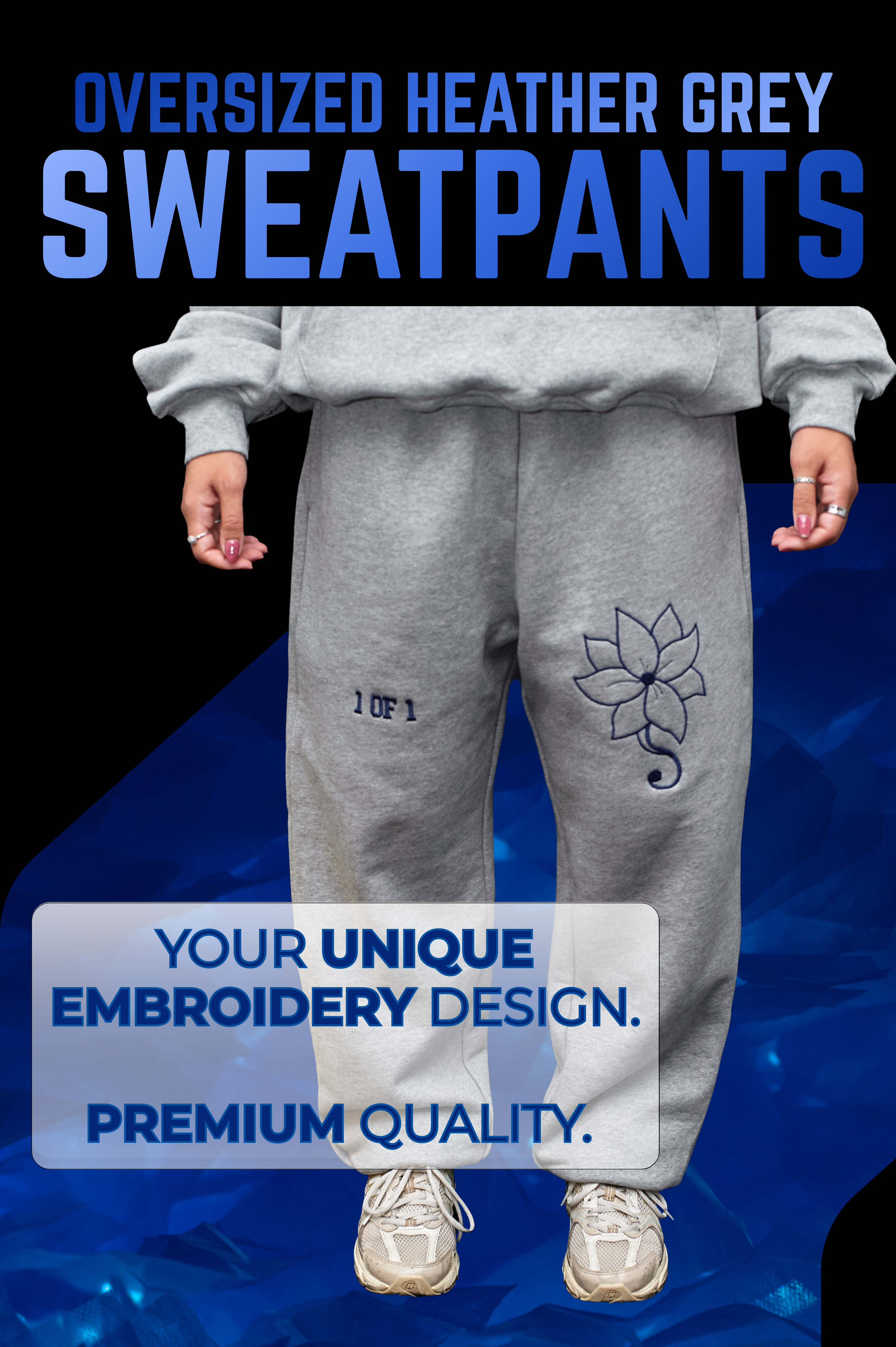 Oversized Heather Grey Sweatpants