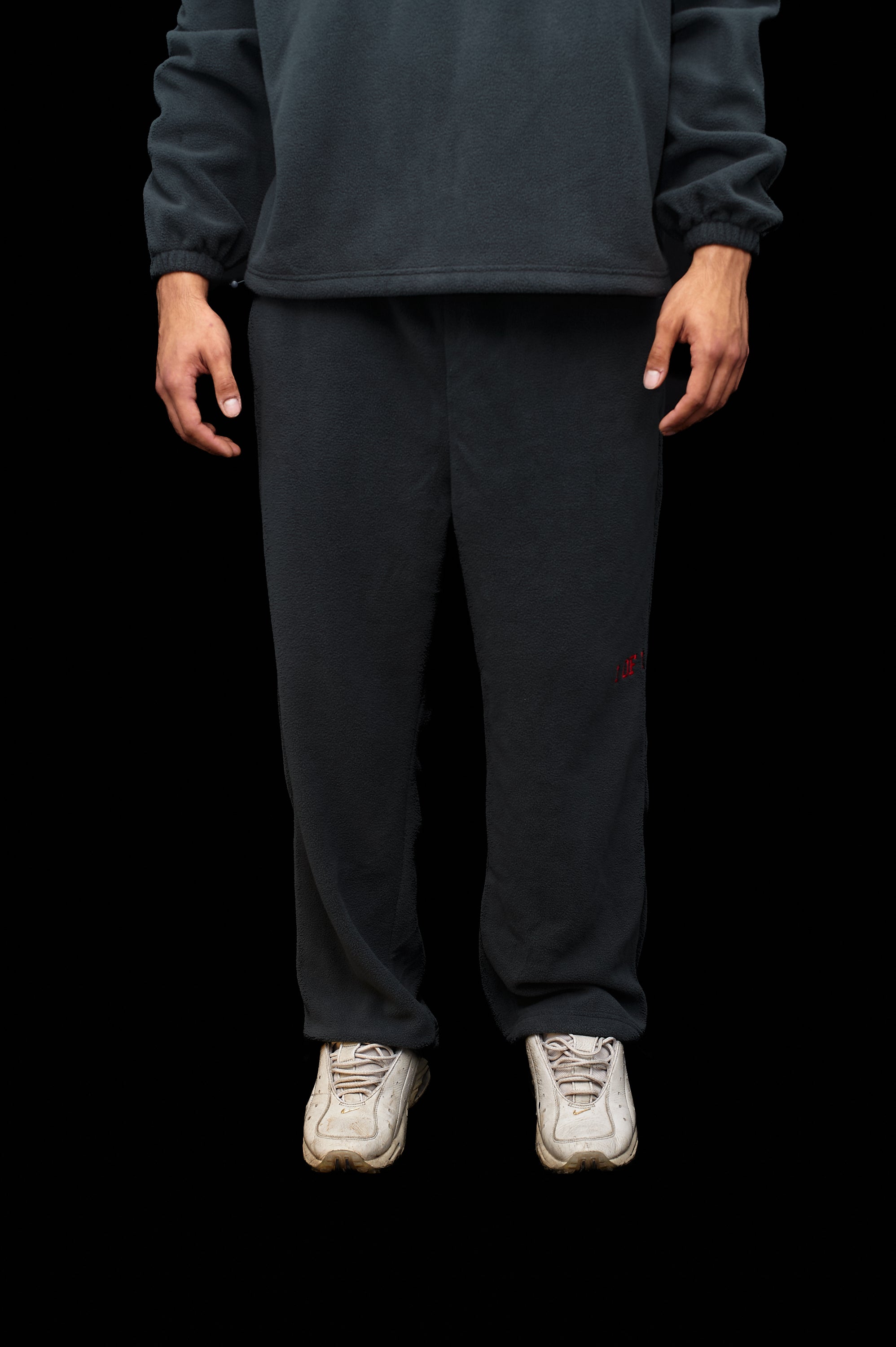 Oversized Carbon Grey Straight Fit Pants