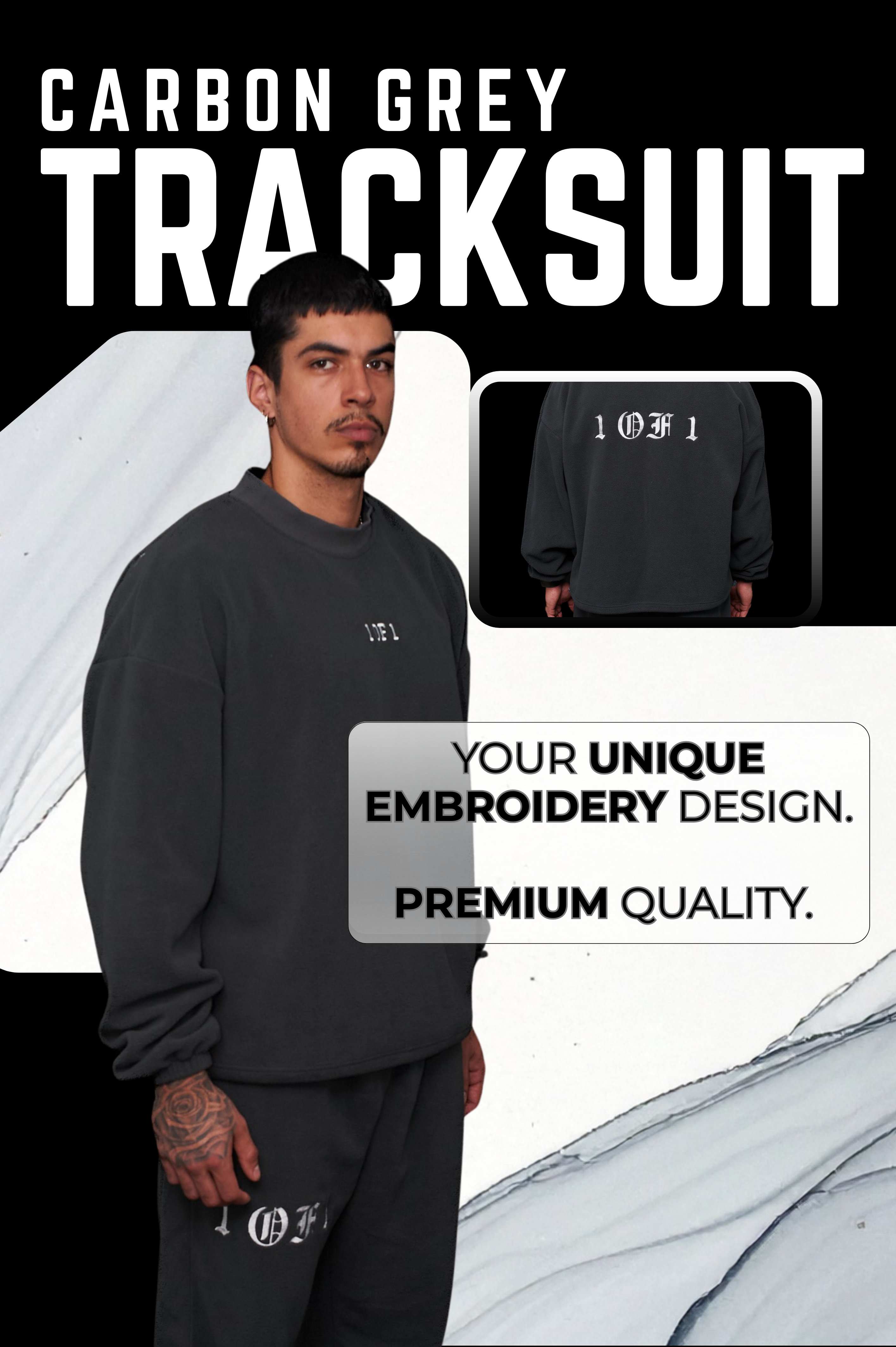 Oversized Carbon Grey Tracksuit Bundle