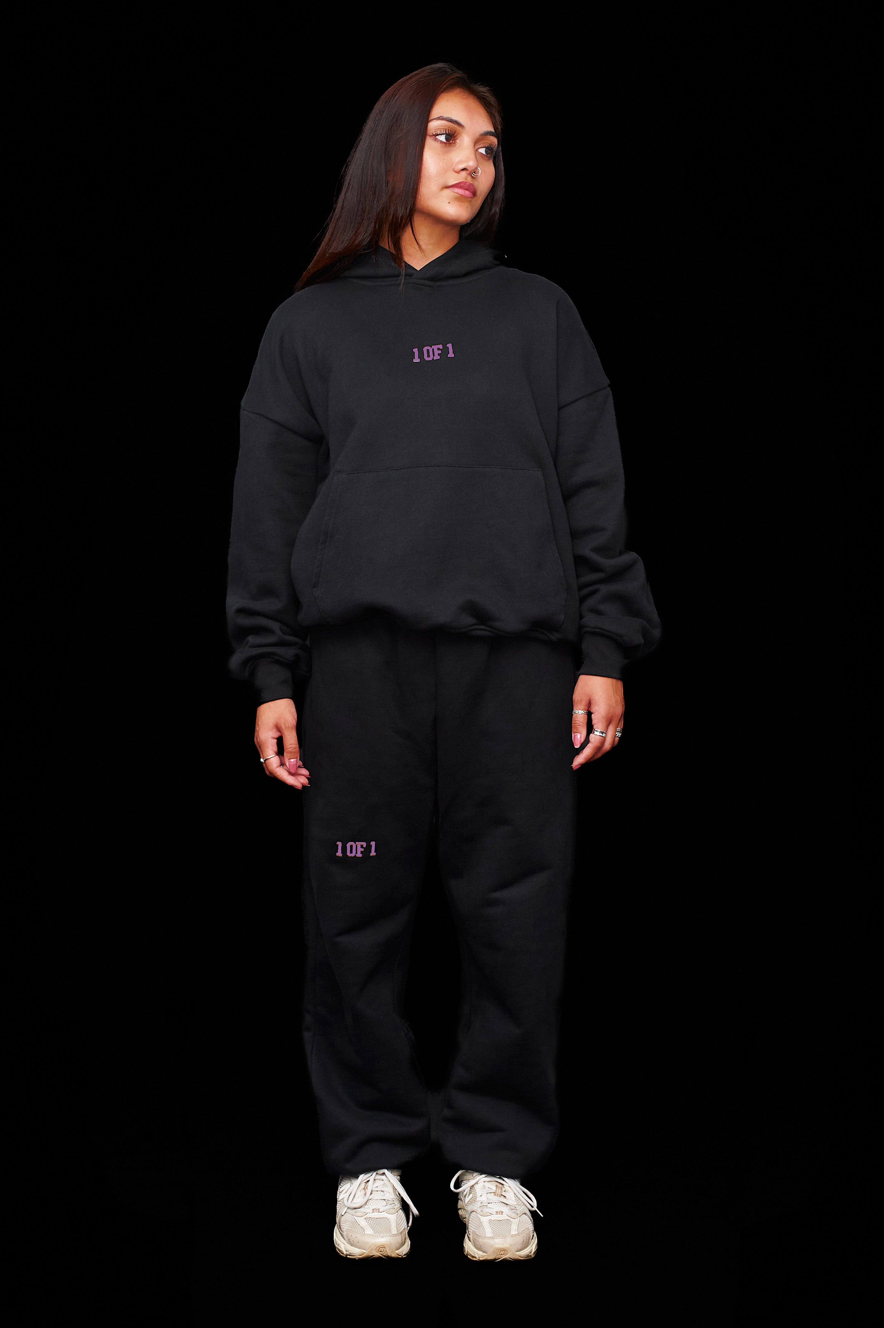 Oversized Eclipse Black Tracksuit Bundle