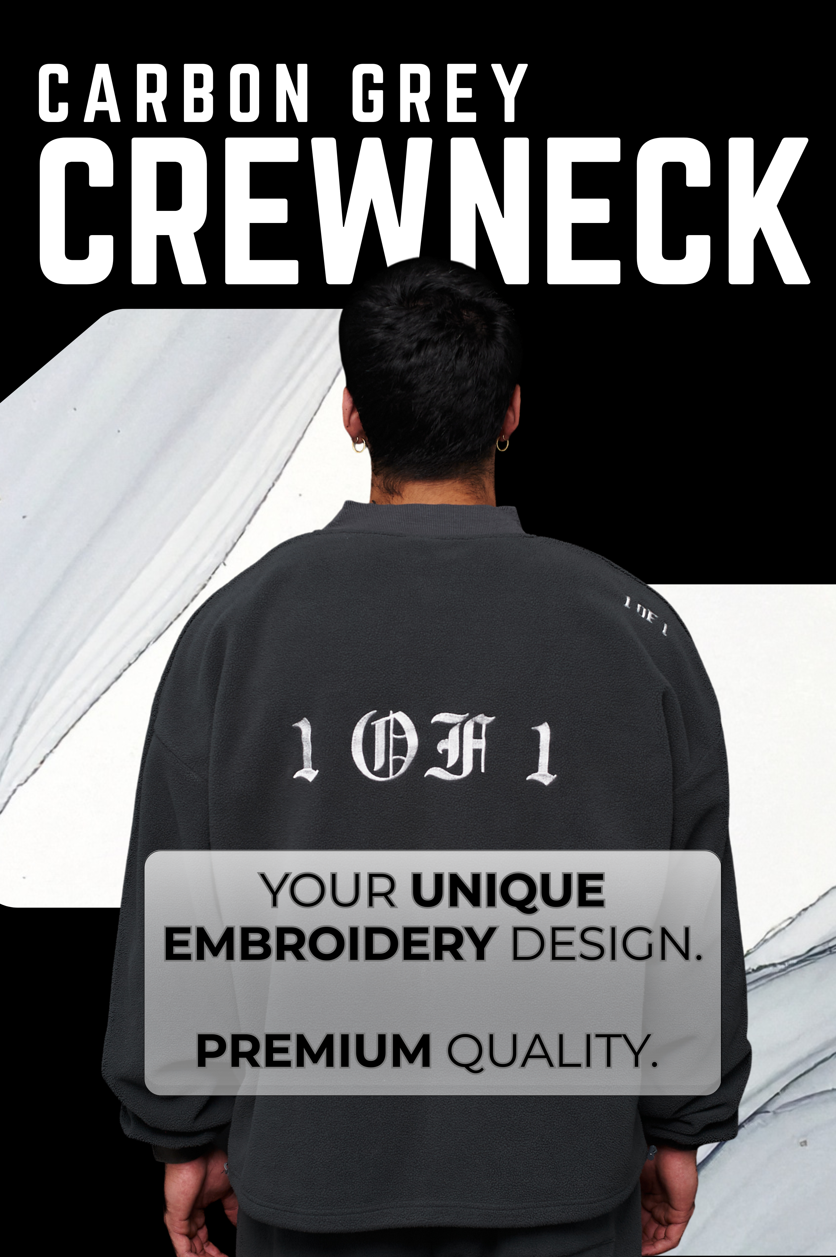 Oversized Carbon Grey Crewneck