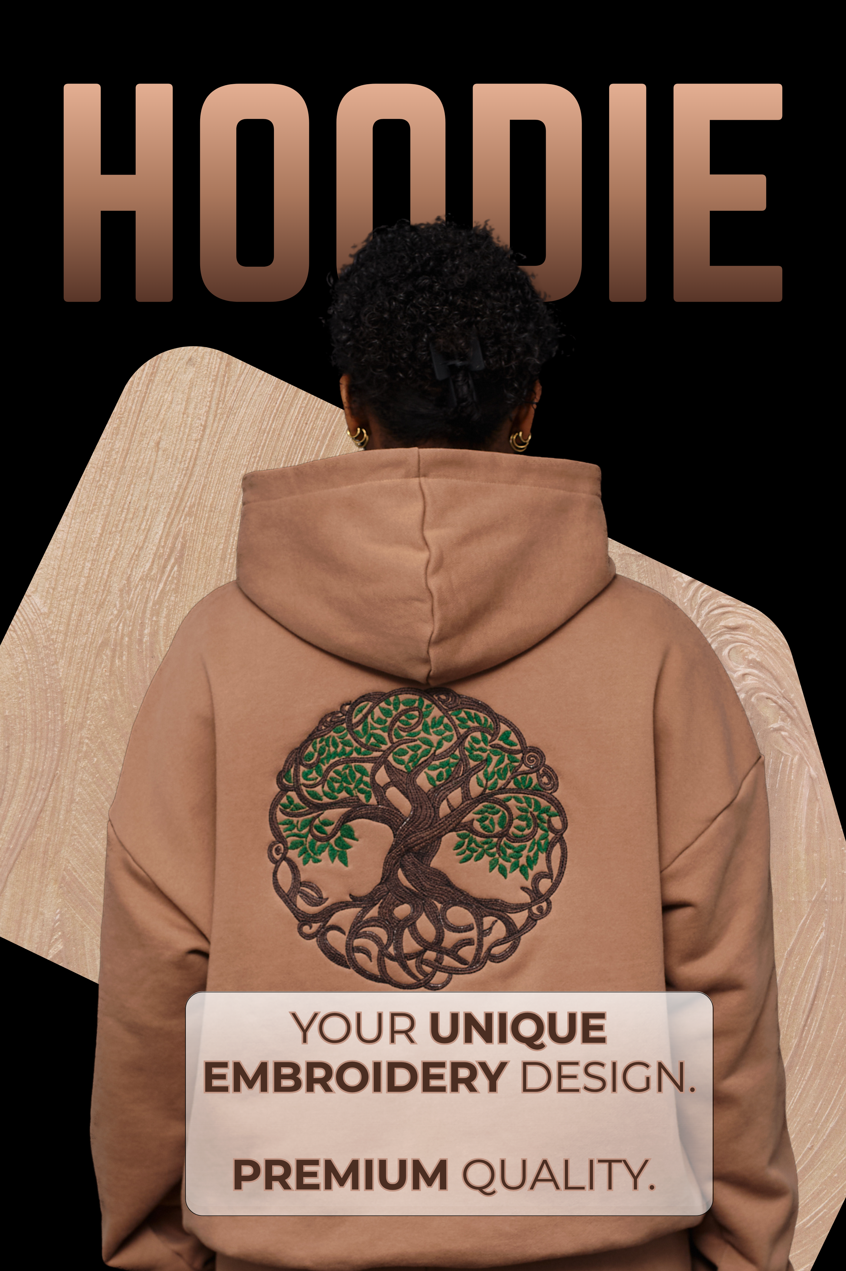 Oversized Latte Brown Hoodie