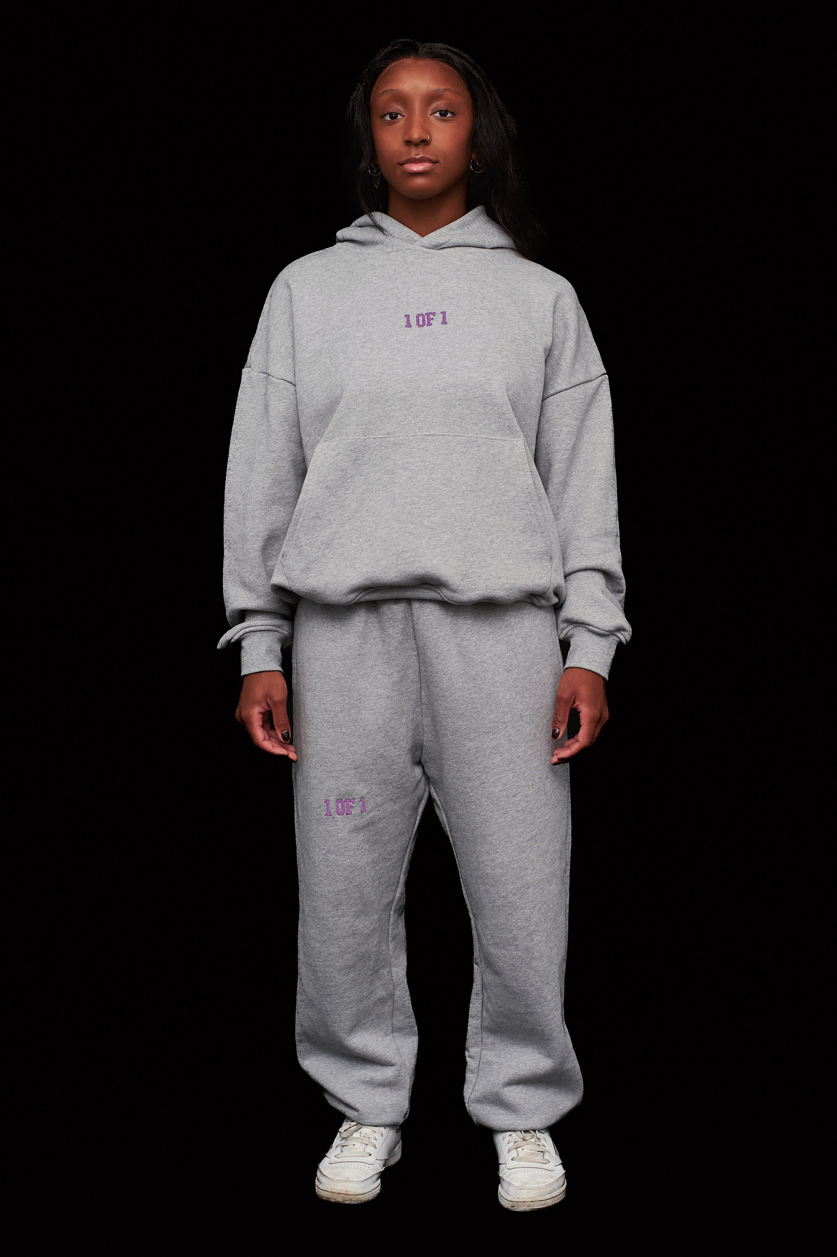 Oversized Heather Grey Tracksuit Bundle
