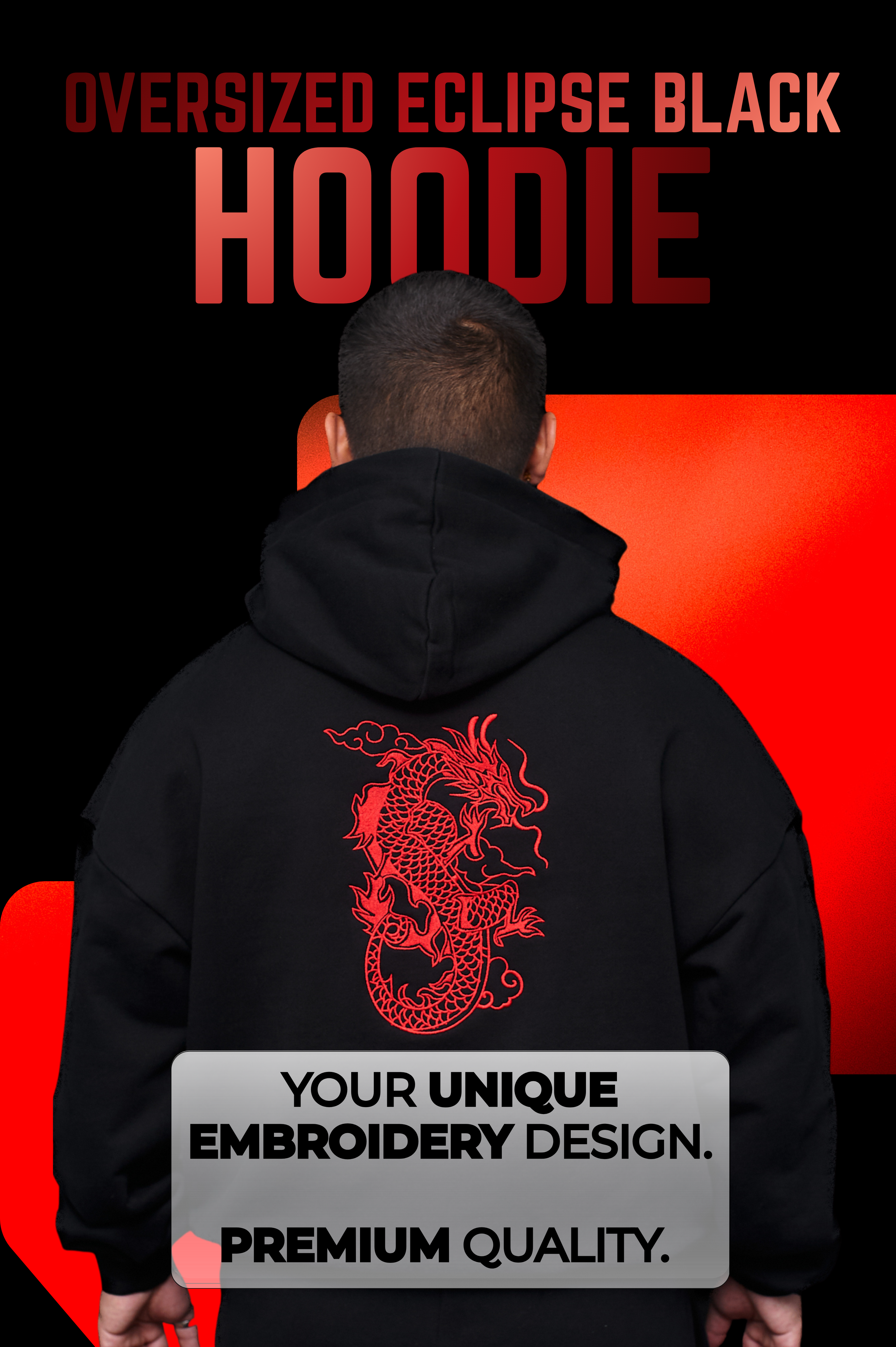 Oversized Eclipse Black Hoodie