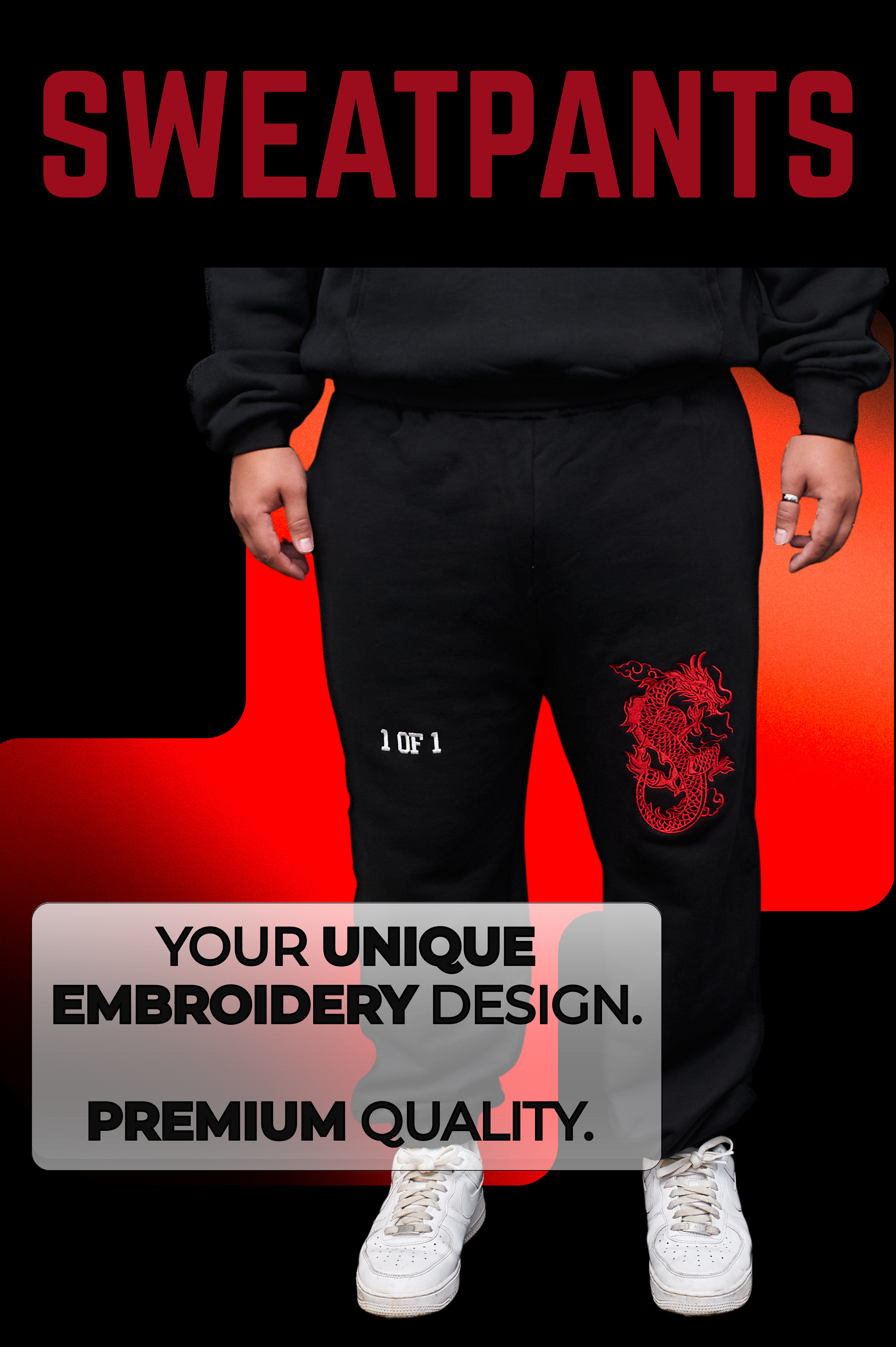 Oversized Eclipse Black Sweatpants